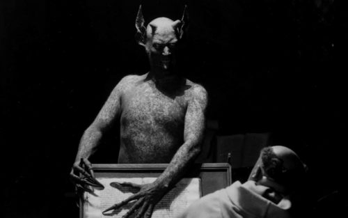 Director Benjamin Christensen performs as the devil in Häxan (1922)