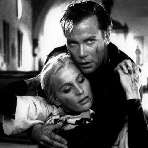 William Shatner embraces Allyson Ames at the climax of Incubus (1966)