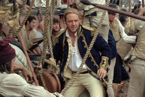 Russell Crowe aboard the Surprise in Master and Commander: The Far Side of the World